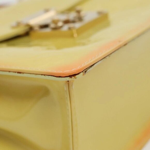 LOUIS VUITTON Monogram Vernis Spring Street Bag Lime Yellow - Picture 8 of 16